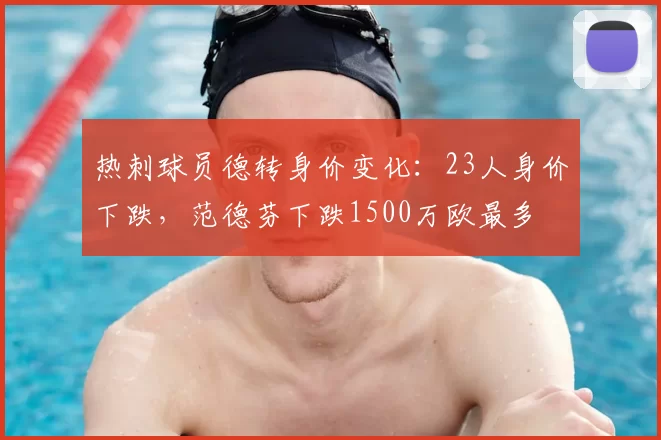 热刺球员德转身价变化:23人身价下跌,范德芬下跌1500万欧最多
